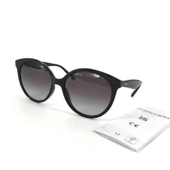 Ferragamo Women\'s Black Grey Gradient Round Sunglasses SF1071S 58mm NWOB main image 4